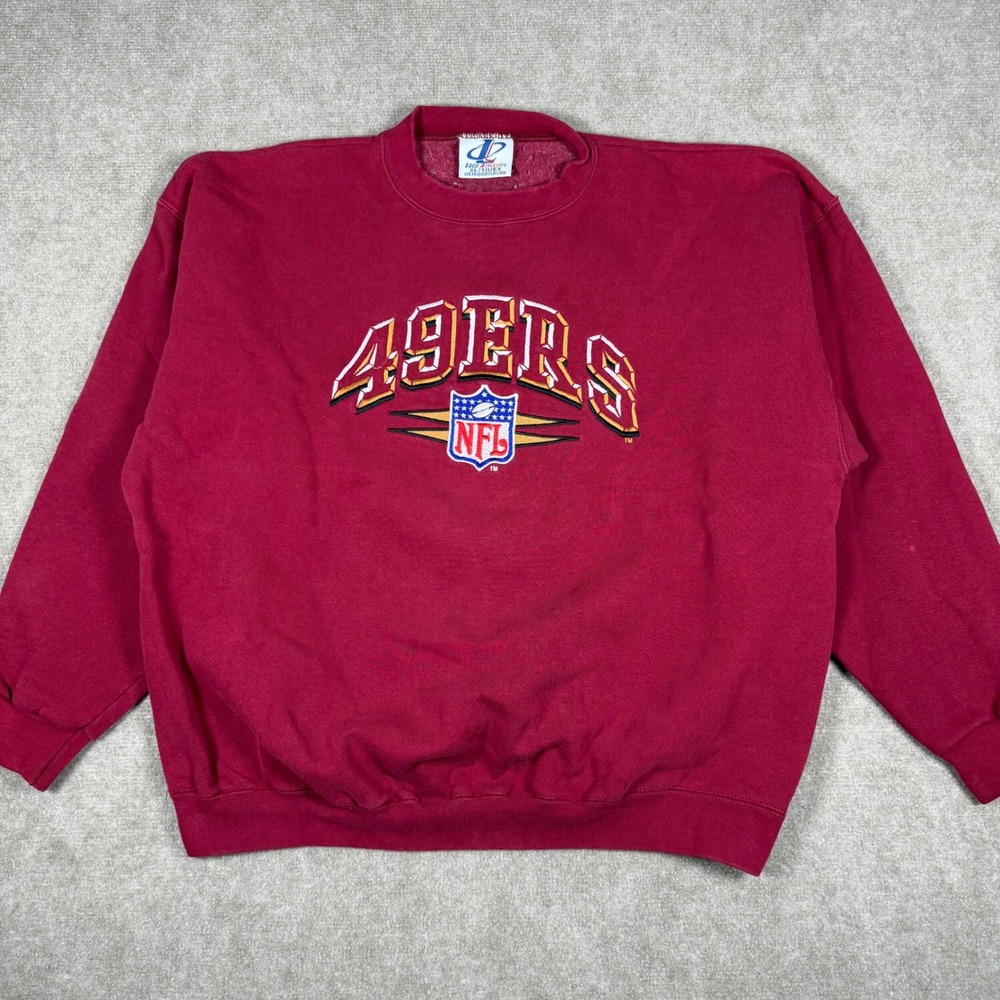 VTG San Francisco 49ers Embroidered NFL Pro Line Sweatshirt Red Mens Size XL USA